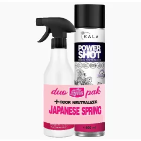   Spray Neutralizator de Mirosuri și Odorizant de Aer cu Parfum de Floare de Cireș Japonez Primăvară (600 ml) + Ulei Parfumat cu Pompiță (500 ml) - Pachet Kala DUO