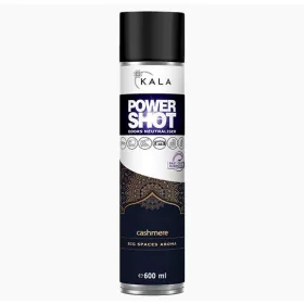   Spray Luxus pentru Neutralizarea Mirosurilor și Împrospătarea Aerului cu Aromă de Cașmir, Rășină, Chihlimbar și Vanilie Orientală - Kala Power Shot Cashmere (600 ml)