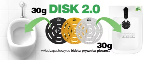 Fresh BLITZ DISK 2.0 Gél Betét pentru Pisoare și Bideuri Economisitoare de Apă cu Aromă de Mure