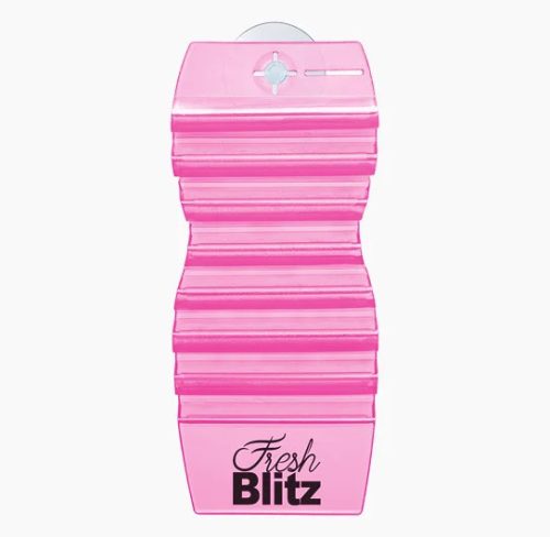Fresh BLITZ Etichetă Agățătoare cu Pepene și Castravete – Medalion Gelatinos, Parfumat cu Ventuză, 14,5 cm Înălțime, 5-6 cm Lățime, Non-Toxic, Biodegradabil, Disponibil în 7 Arome
