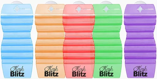 Fresh BLITZ Etichetă de Agățat Mango – Medalion Aromatic Gelatinos cu Ventuză, Non-Toxic, Biodegradabil