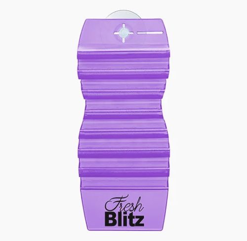 Fresh BLITZ Etichetă Agățătoare Lavandă – Medalion Parfumat Gelatinos cu Ventuză, Non-Toxic, Biodegradabil, 14,5 cm Înălțime, 5-6 cm Lățime