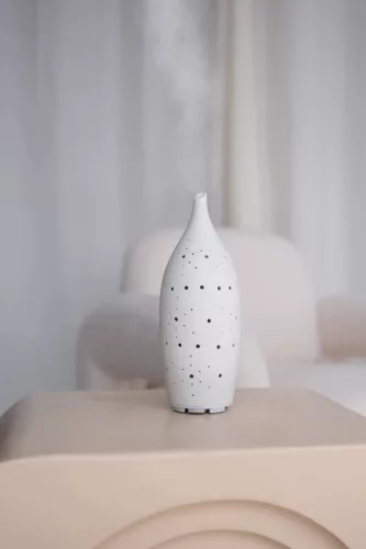 Difuzor de Aromă Kala iFRESH Vaso - Carcasă din Ceramică Albă, Control prin Aplicație, Capacitate 60 ml