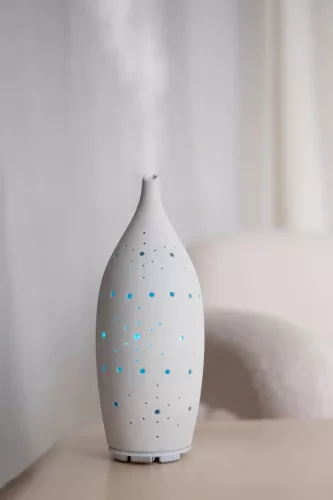 Difuzor de Aromă Kala iFRESH Vaso - Carcasă din Ceramică Albă, Control prin Aplicație, Capacitate 60 ml