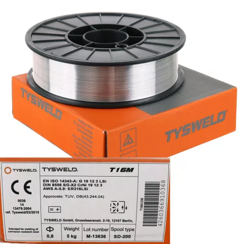 Sârmă de sudură inox INOX MIG/MAG 316LSi 0,8 mm 5 kg D200