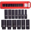 Set de 13 Chei Tubulare pentru Chei Pneumatice cu Impact, Compatibil cu Conexiune 1/2", Dimensiuni 10-32 mm, Rotake RT-013K