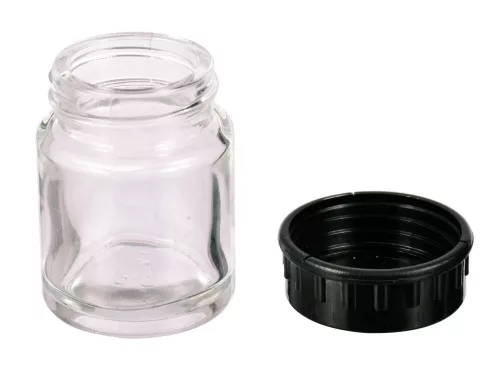 Recipient din Sticlă pentru Depozitarea Vopselelor cu Aerograf Fengda BD-01, Capacitate 22 ml
