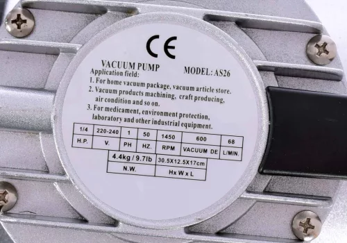 Pompa de Vid cu Membrană, Nivel de Zgomot 50 dB, Debit 68 l/min, Technic AS26, Manometru Integrat, Carcasă Metalică