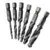 Set de Burghie și Filete din Oțel Rapid HSS, M3-M10, 6 Piese, Prindere Bit, pentru Metale