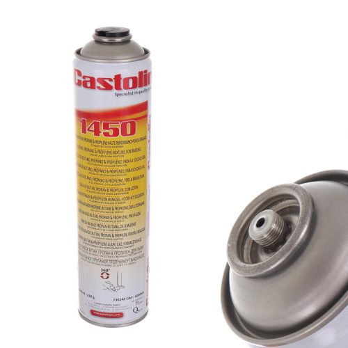 Cartuș Gaz Propan-Butan 320 ml, 220 g, Filet 11 mm, CASTOLIN 1450 - Performanță Înaltă, Durată de Funcționare 1,5 Ore
