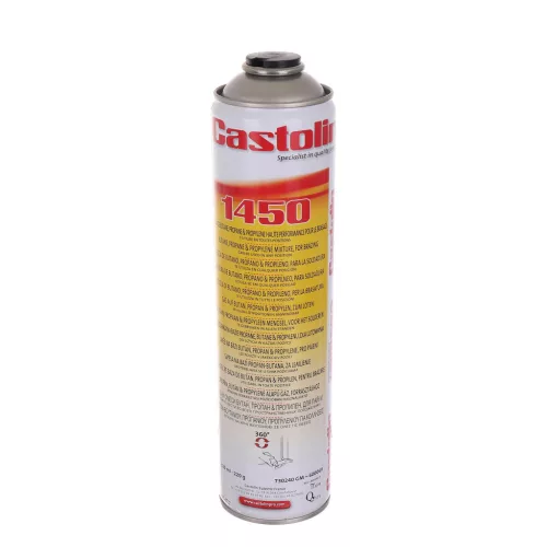 Cartuș Gaz Propan-Butan 320 ml, 220 g, Filet 11 mm, CASTOLIN 1450 - Performanță Înaltă, Durată de Funcționare 1,5 Ore