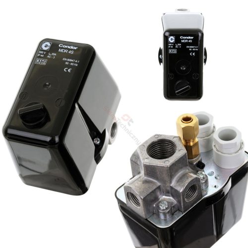 Comutator de Presiune pentru Compresoare și Pompe Hidrofobe 400V, 20A, IP44 - Condor MDR 4S/11