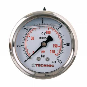   Manometru Glicerină TC Technic, 63mm, Conexiune Posterioară 1/4", 0-25 Bari