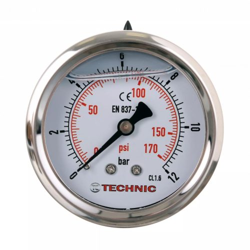 Manometru cu Glicerină TC Technic, 63 mm, Conexiune Posterioară 1/4", 0-600 Bar