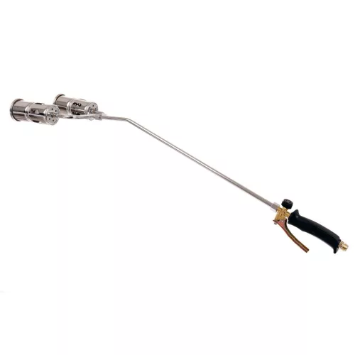 Dispozitiv de ardere TC Technic UP306 cu Dublu Cap de Ardere, Compatibil cu Butelie de Gaz de 11kg, 1m Lungime Mâner Metalic
