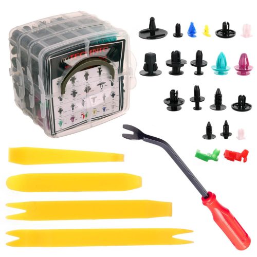 Set de Fixare pentru Tapițerie Auto, 680 Bucăți cu 5 Unelte de Montaj, TC Technic BY-GC002