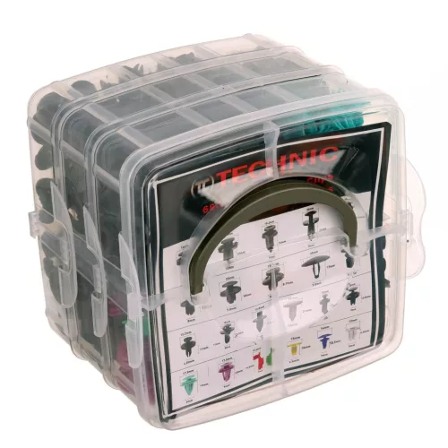 Set de Fixare pentru Tapițerie Auto, 680 Bucăți cu 5 Unelte de Montaj, TC Technic BY-GC002