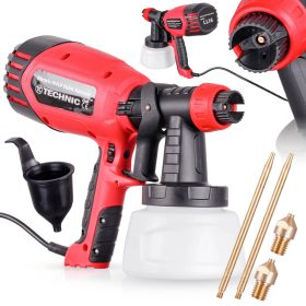   Set Pistol de Vopsit Electric HVLP, 3 Duze, Capacitate 600 ml, TC Technic LL16