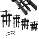 Set Suport Cu Două Brațe pentru Demontare Rulmenți, Oțel Crom-Vanadiu, Gamă Dimensiuni 2"-6", Rulmenți 19-40mm (4 piese)