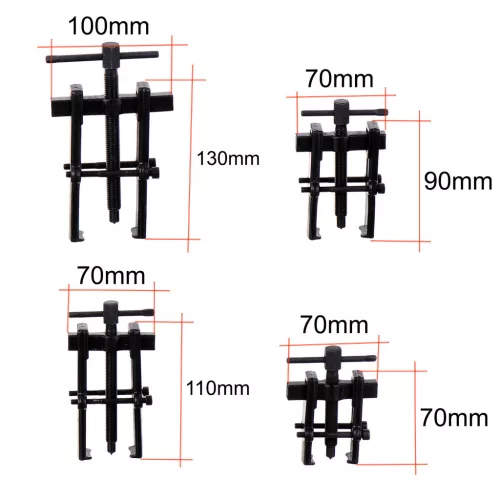 Set Suport Cu Două Brațe pentru Demontare Rulmenți, Oțel Crom-Vanadiu, Gamă Dimensiuni 2"-6", Rulmenți 19-40mm (4 piese)