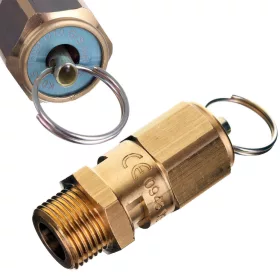   Supapă de siguranță pentru compresor Air Tek VS3/815BAR cu conexiune filetată de 3/8" și presiune de până la 15 Bari