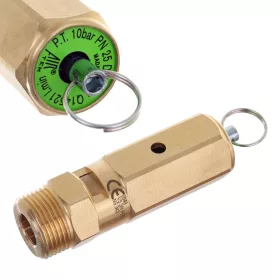   Supapă de Siguranță pentru Compresor Air Tek cu Conexiune Filetată 3/4" și Presiune Maximă de 10 bari