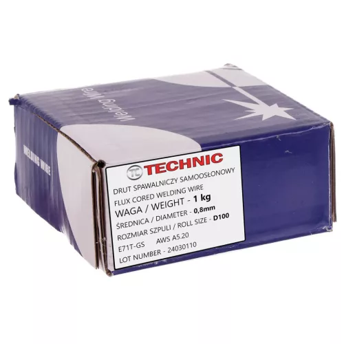 Flux E71T-GS Mig Mag D100 0,8 mm Sârmă de Sudură cu Auto-Protecție pentru Sudură fără Gaz, 1 kg
