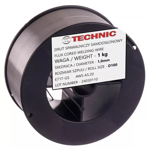 Sârmă de Sudură 1 mm, 1 kg - Flux E71T-GS Mig Mag D100 pentru Sudură fără Gaz