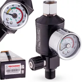   Reductor de Presiune 1/4" cu Manometru și Filtru pentru Pistoale de Vopsit