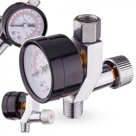   Mini Regulator de Presiune cu Filet de 1/4" și Manometru, Model FR-3B
