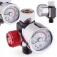 Reductor de Presiune 1/4" din Sticlă Fibroasă pentru Pistoale de Pulverizare, cu Manometru de Precizie