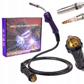   Pistol de sudură 4m MB25 MIG/MAG cu Conector Euro - Universal, de calitate superioară