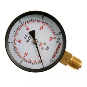   TC Technic 100 mm 0-10 bar Manometru cu Montare Inferioară 1/2 inci
