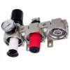 Stație de pregătire a aerului de precizie cu 3 filtre de vopsire – 5 µm, 0,3 µm, 0,01 µm, cu racord filetat 1/2", cuple rapide (bloc de pregătire a aerului)