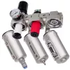 Stație de pregătire a aerului de precizie cu 3 filtre de vopsire – 5 µm, 0,3 µm, 0,01 µm, cu racord filetat 1/2", cuple rapide (bloc de pregătire a aerului)