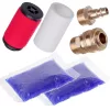 Stație de pregătire a aerului de precizie cu 3 filtre de vopsire – 5 µm, 0,3 µm, 0,01 µm, cu racord filetat 1/2", cuple rapide (bloc de pregătire a aerului)