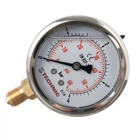   Manometru cu Glicerină TC Technic 63mm 0-4 Bar, Conexiune Inferioară 1/4"