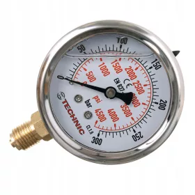   Manometru Cu Glicerină Diametru 63 mm, Presiune 0-300 bar, Conexiune Inferioară 1/4 Inch