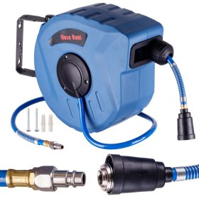   Tambur Pneumatic Automat cu Furtun de Compresie, 10 metri + 1 metru, cu Conectori Rapizi