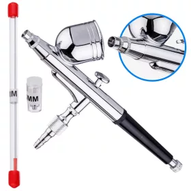   Aerograf de Precizie pentru Modelism cu Duze de 0,2 + 0,3 mm - Acțiune Dublă