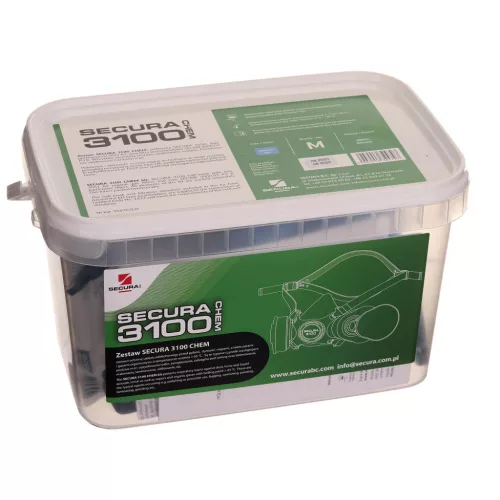 Mască de Protecție pentru Lucrări de Vopsire SECURA 3100 CHEM din Silicon cu 2 Filtre A2