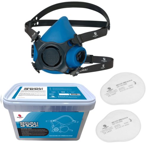 Mască de Protecție împotriva Prafului Secura 3100 DUST cu Filtru SECAIR 3000.03 P3 R