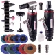 Set Profesional de Polizor Pneumatic și Polizor de Unghi cu Accesorii, 50mm și 75mm, Compatibil cu Tije de 6mm - TC Technic AT-703432-32K