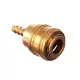 Conector Pneumatic Rapid (Mamă) pentru Furtun de Aer 6 mm, din Alamă, cu Funcție de Oprire a Fluxului de Aer