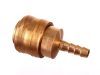 Conector Pneumatic Rapid (Mamă) pentru Furtun de Aer 6 mm, din Alamă, cu Funcție de Oprire a Fluxului de Aer