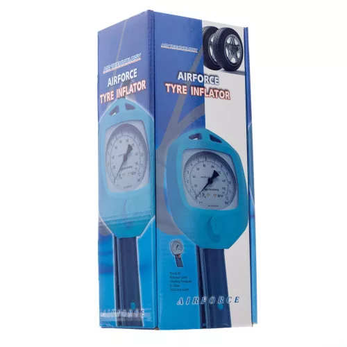 Pistol pentru Umflare Anvelope AIRFORCE TG-01-1 cu Guler din Cauciuc, Compatibil cu Compresor, 0-12 bar