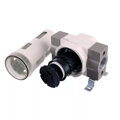 Filtru Separator Ulei și Apă 3/4" Technic YQF5000-06, 40 Microni, Capacitate 5000 l/perc, Presiune maximă 16 bar
