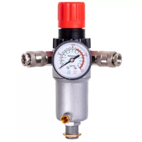  Reductor de Aer AG4000-04 1/2" cu Filtru pentru Compresor, Capacitate 4000 l/min, Filtrare 0,04 mm, Presiune de Operare 0-10 bar, Presiune Maximă 15 bar