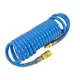 Furtun Spiralat Poliuretan 8x12 mm, 5 m, Albastru, Cu Conectori Rapizi din Alamă