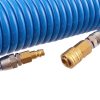 Furtun Spiral Pneumatic Poliuretan 8x12 mm, 15 m, Albastru pentru Compresor